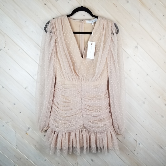 Endless Rose | NWT French Dot Rouched Dress - Picture 2 of 8